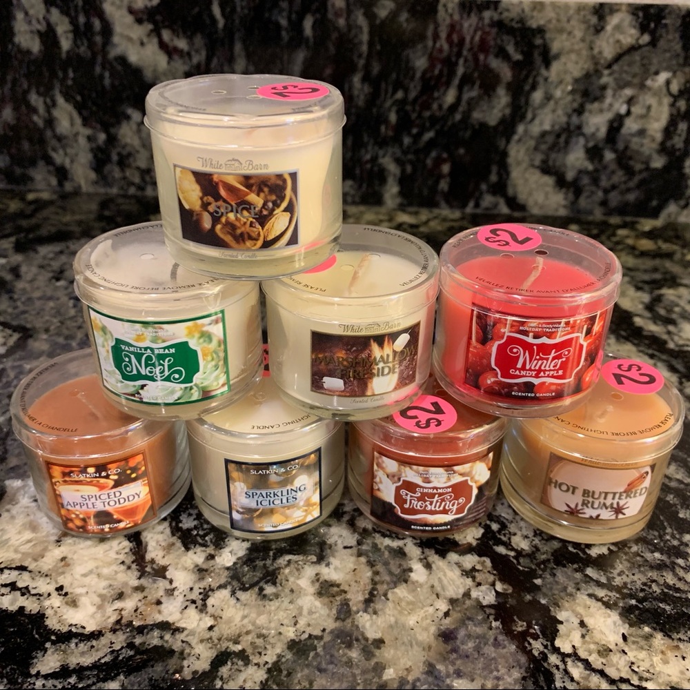 8 Mini Candles (Christmas/Holiday Scents)